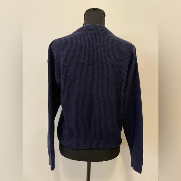 MOTF Deep Blue V-Neck Sweater - Picture 3 of 5